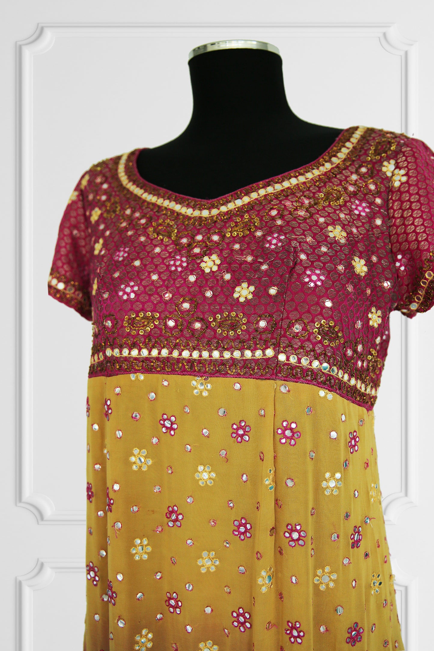 Bicolor Camel & Pink Kurta Set