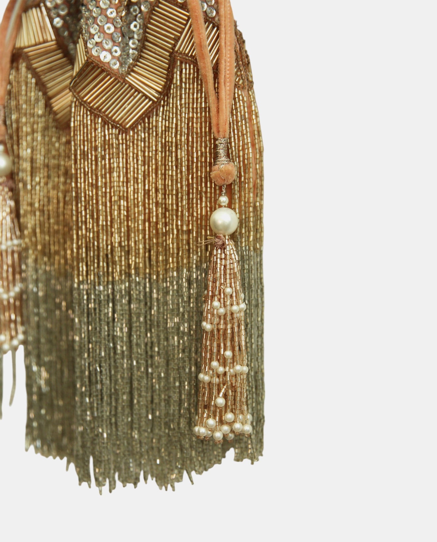 Blush Luxe Fringe Pouch