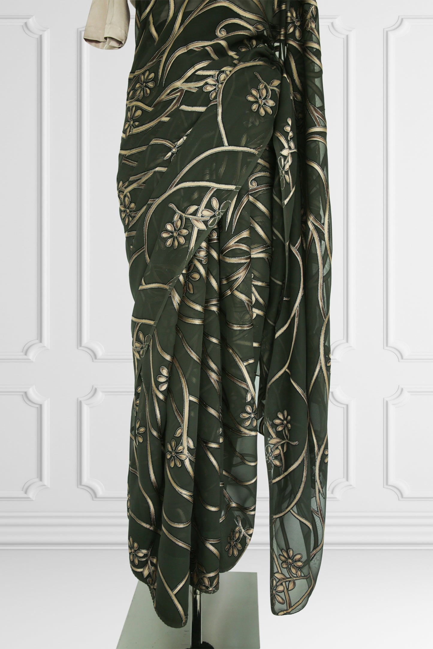 Deep Forest Green Saree