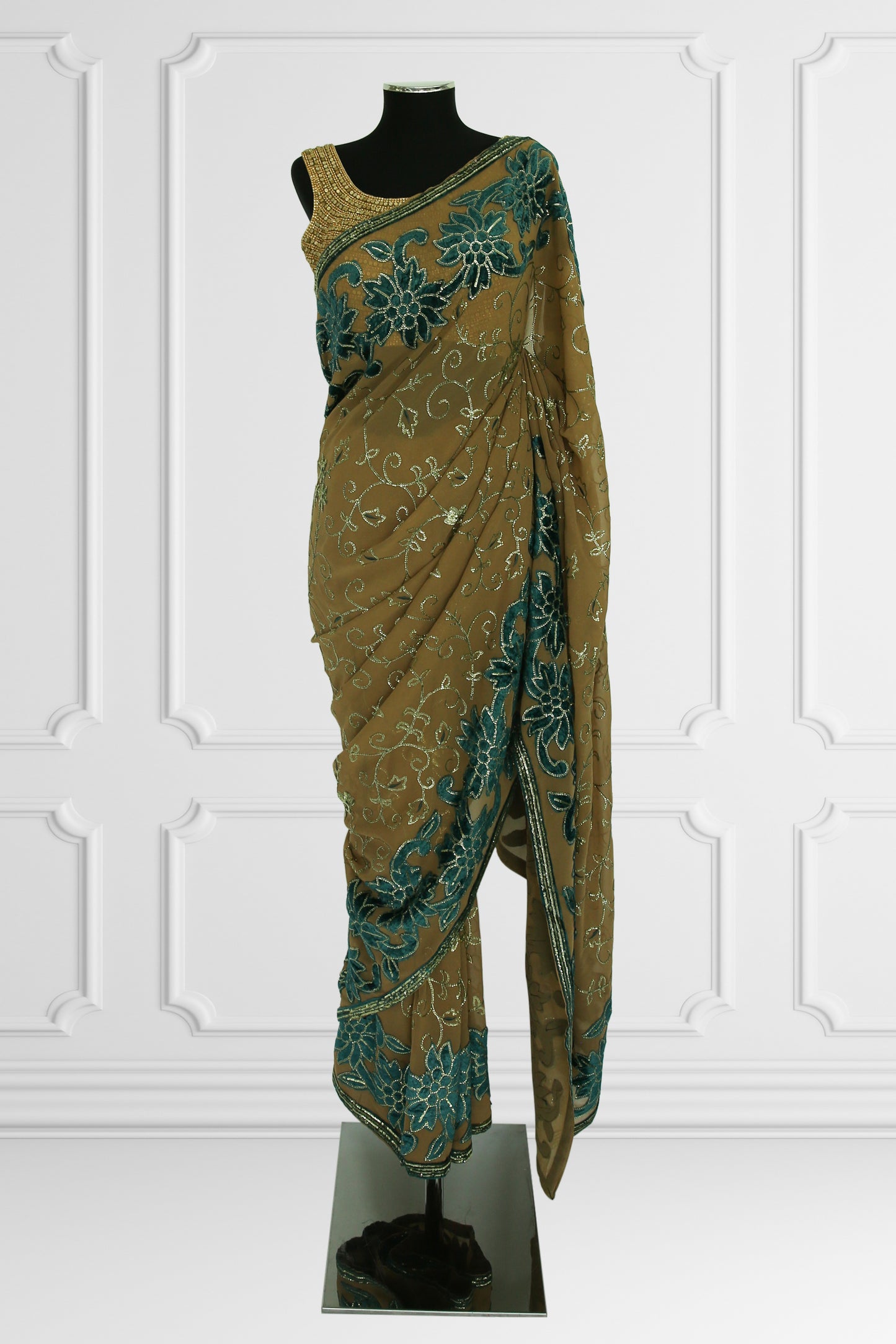 Emerald Bloom Saree