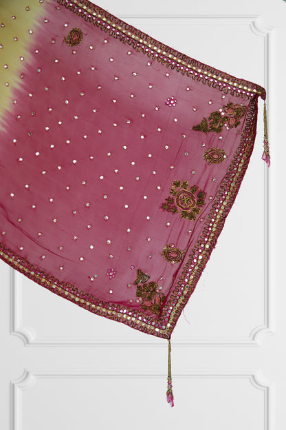 Bicolor Camel & Pink Kurta Set