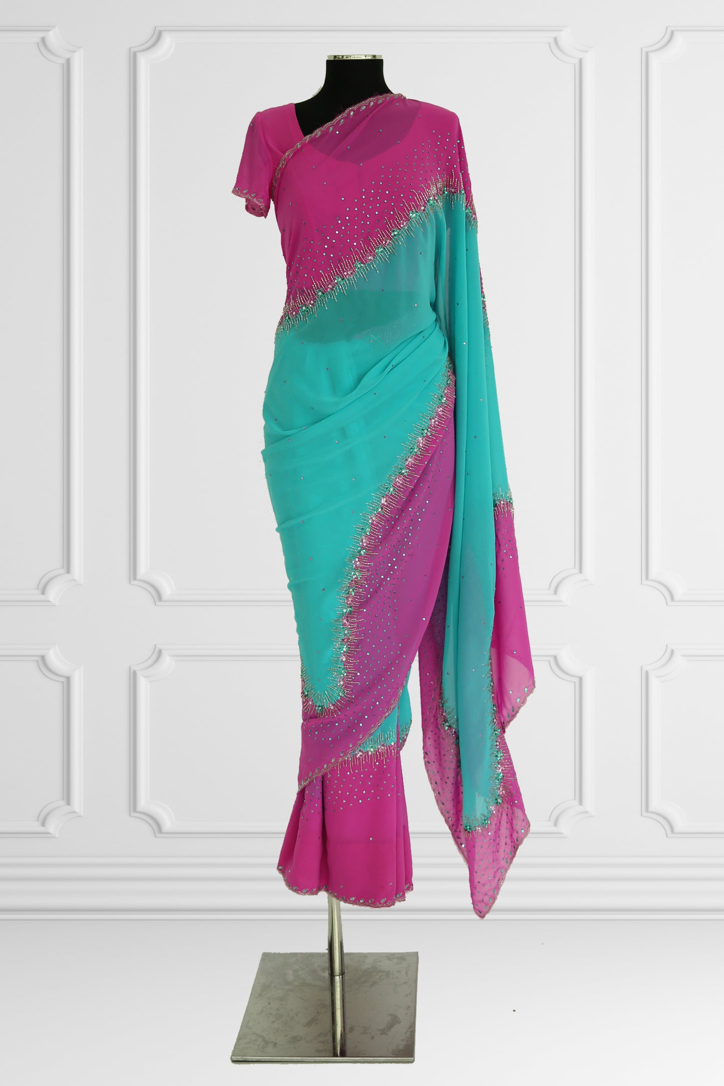 Bicolor Saree Set