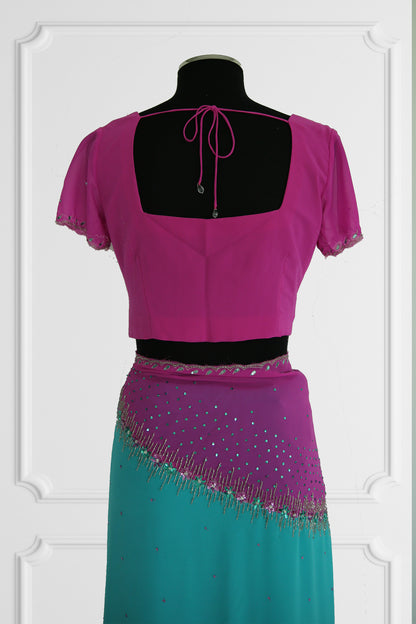 Bicolor Saree Set