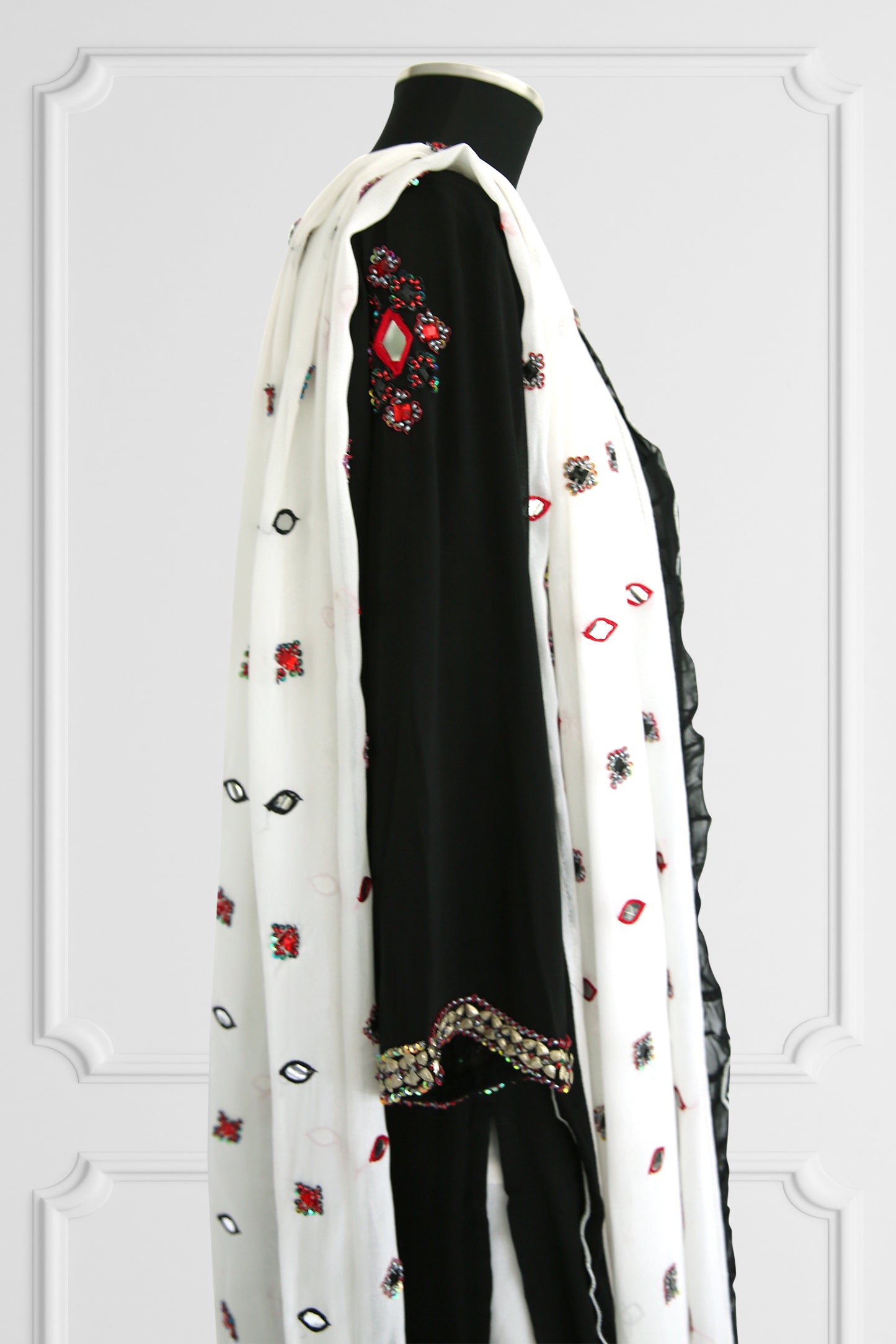 Black and White Kurta Set