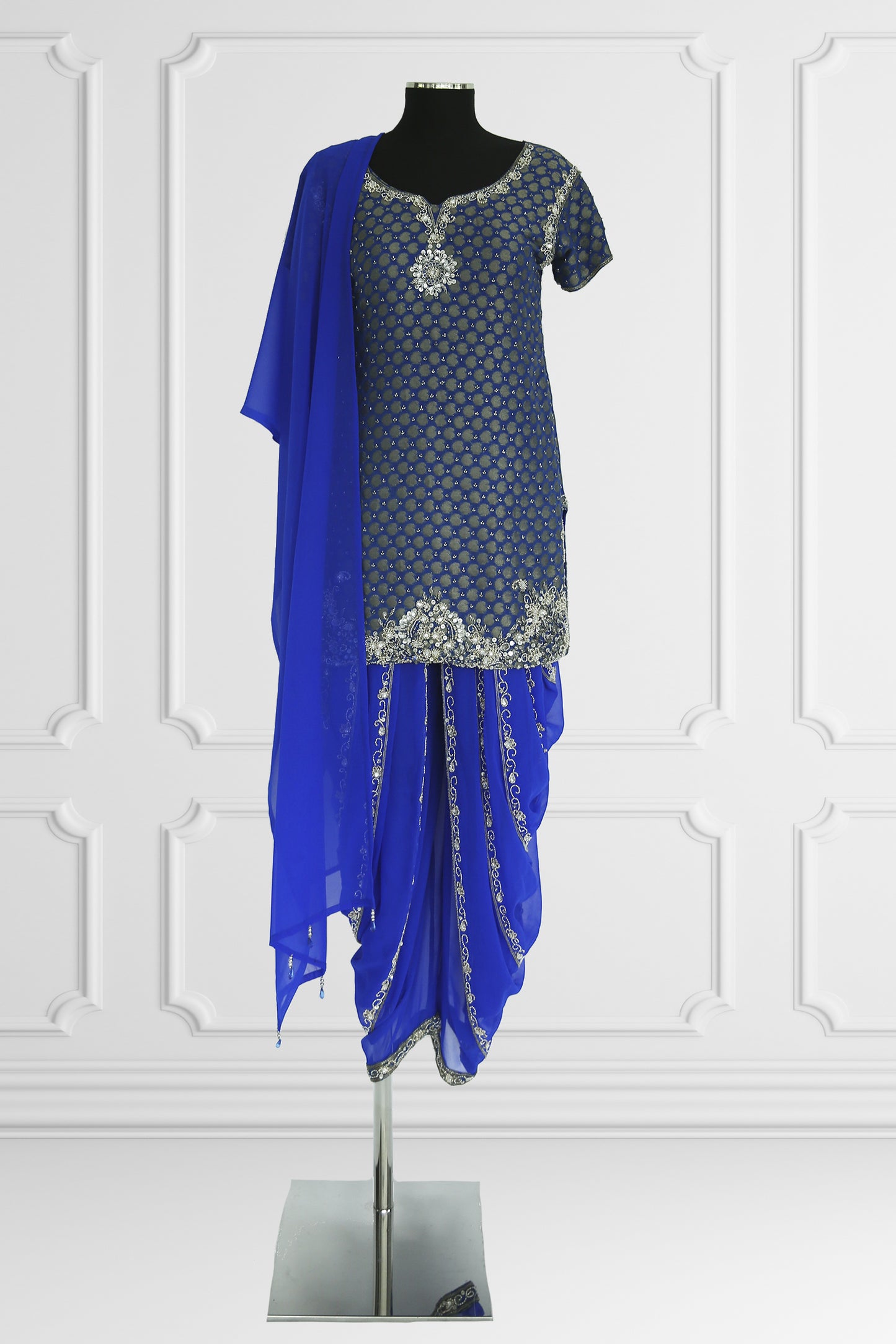 Blue Dhoti Kurta Set