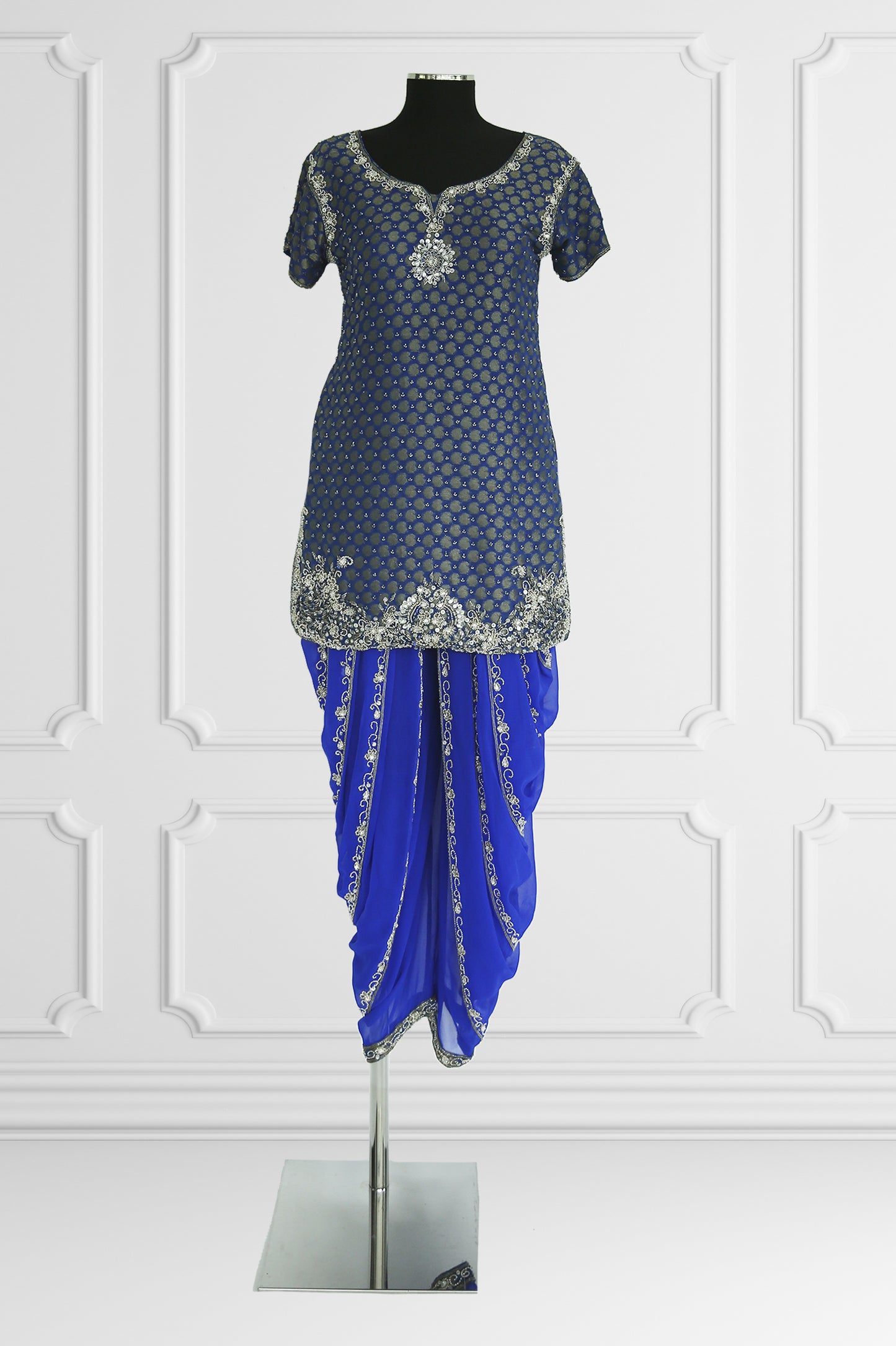 Blue Dhoti Kurta Set