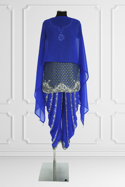 Blue Dhoti Kurta Set