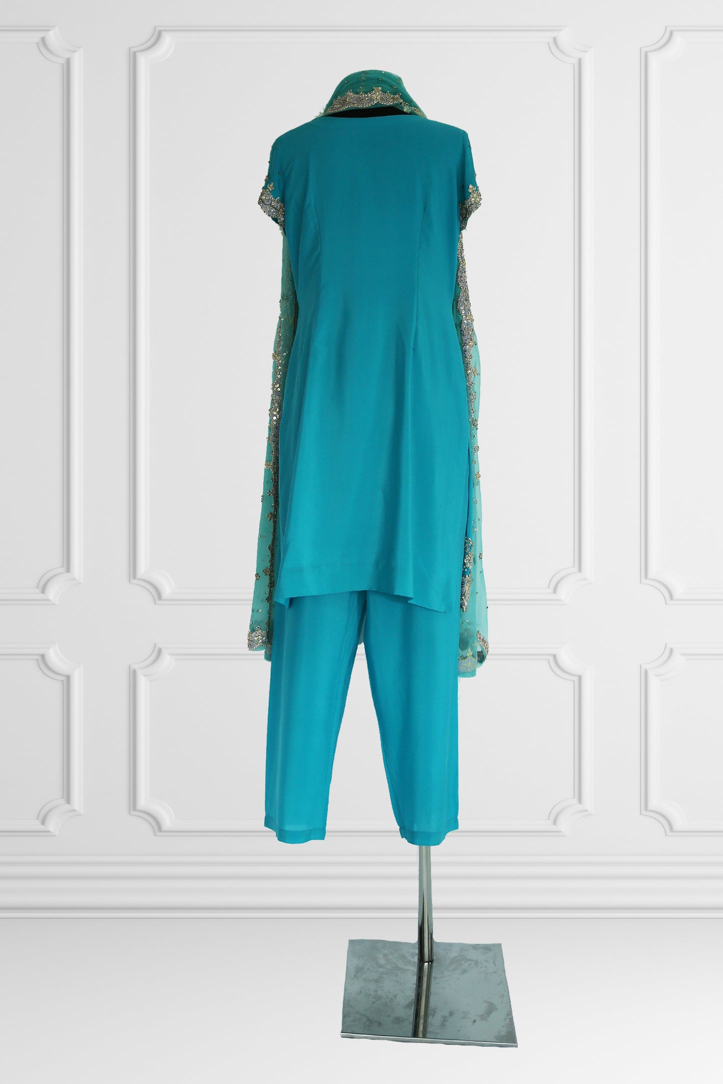 Blue with Silver Details Kurta Set