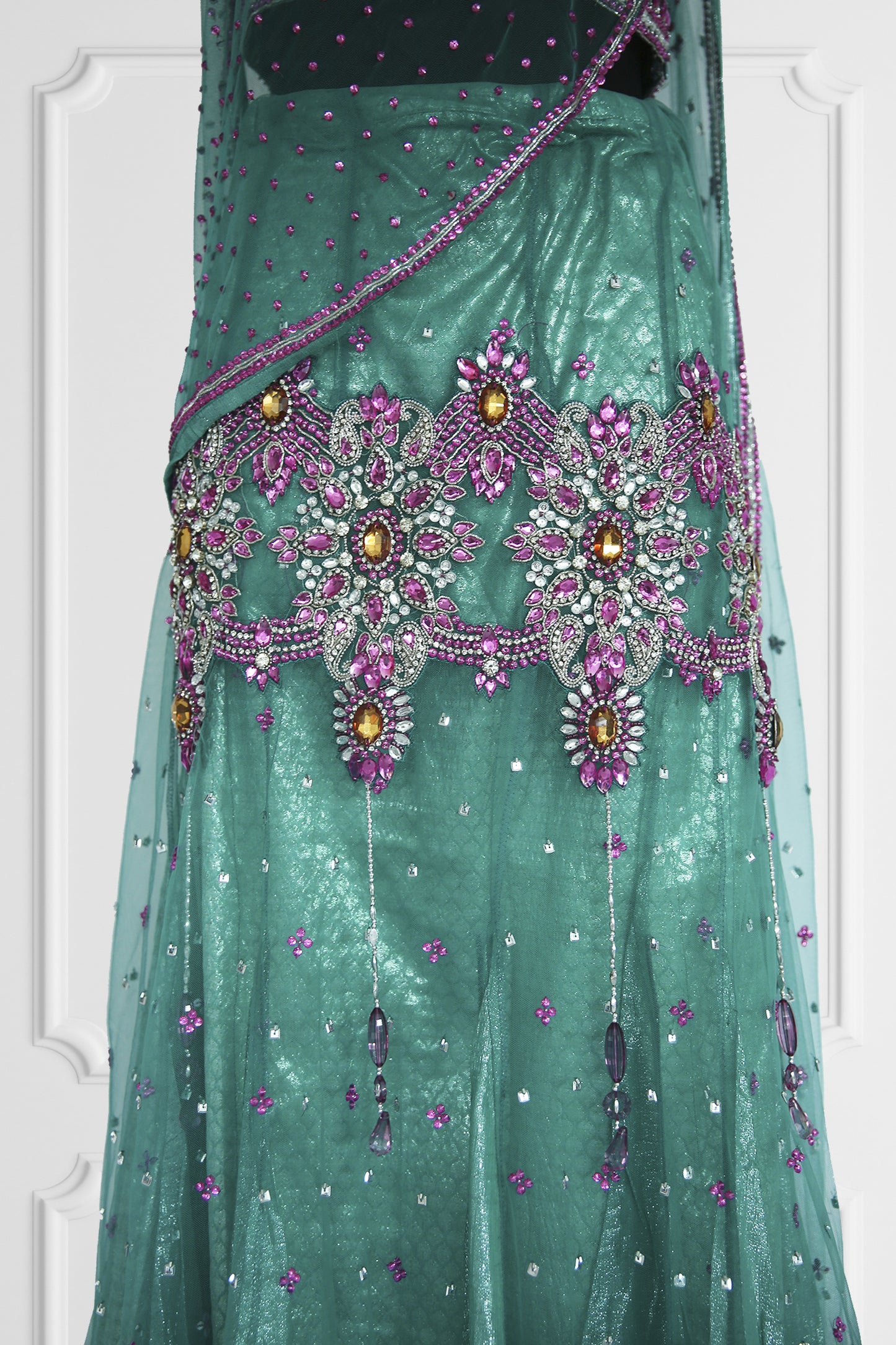 Blue and Pink Lehenga