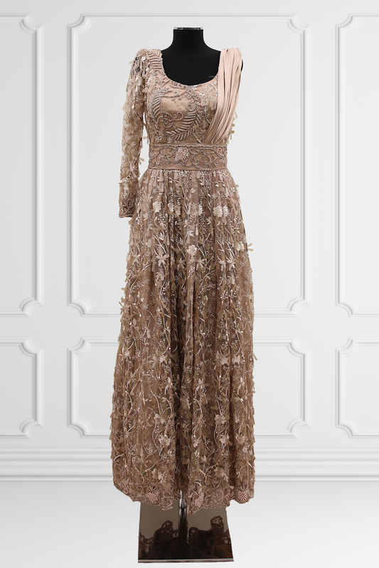 Bronze Floral Gown