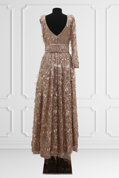 Bronze Floral Gown