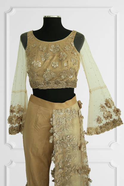 Bronze Saree Pant