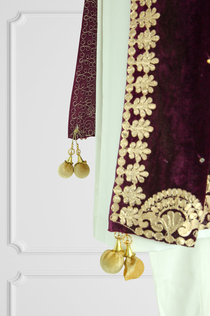 Burgundy Dupatta