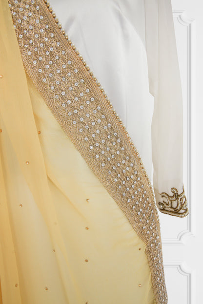 Golden Radiance Cream Sheer Dupatta