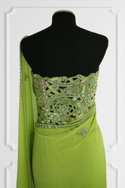 Green Saree Set