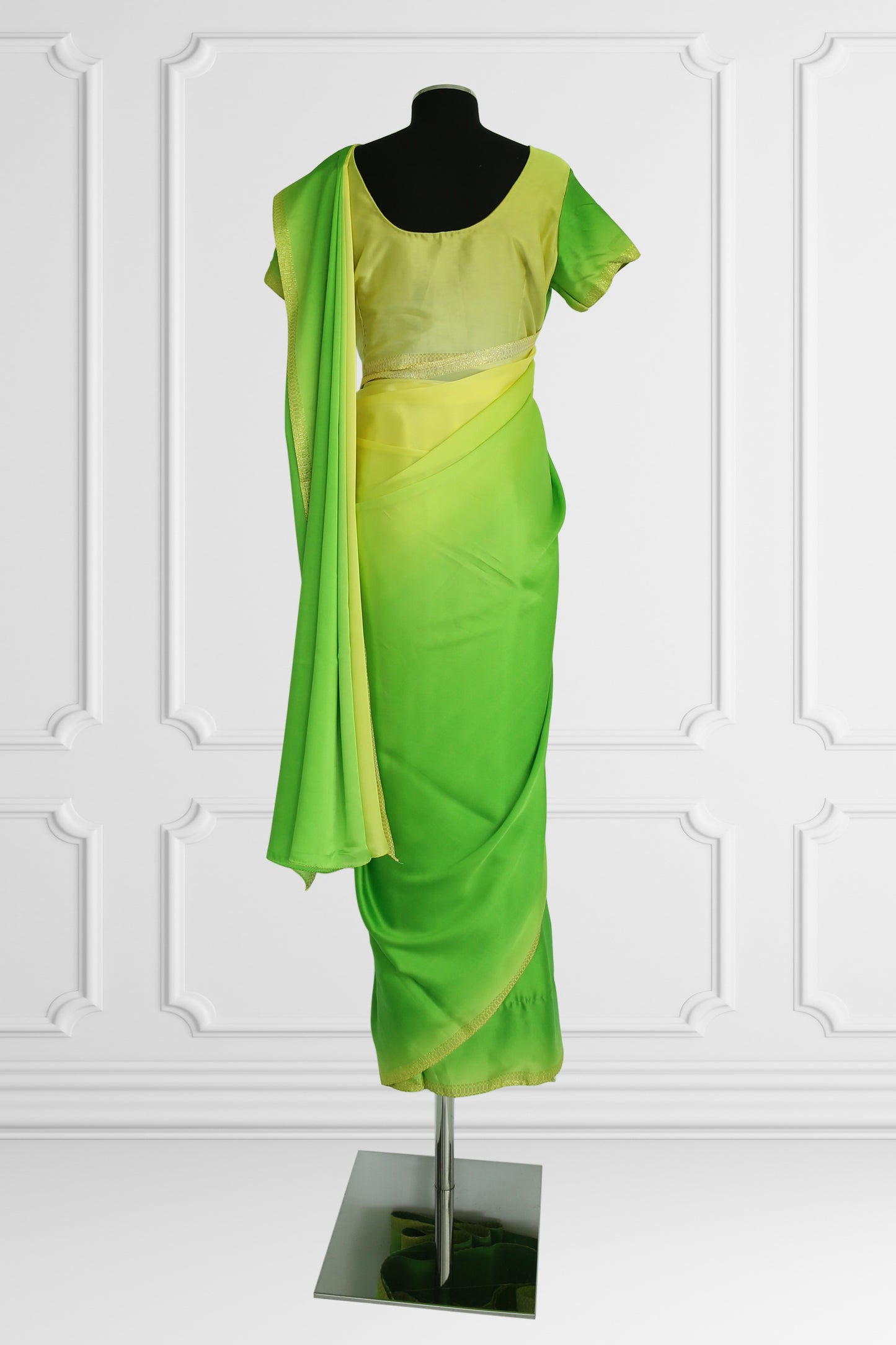 Radiant Green Ombre Saree