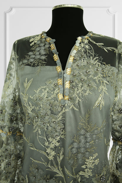 Serene Sage Embroidered Kurta