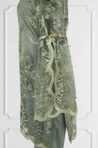 Serene Sage Embroidered Kurta