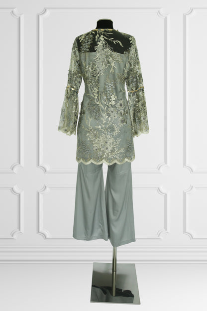 Serene Sage Embroidered Kurta