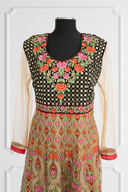 Heavy Embroidered Floral Anarkali Set