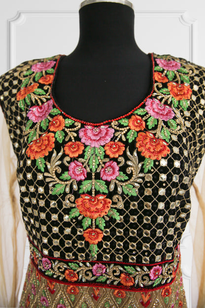 Heavy Embroidered Floral Anarkali Set