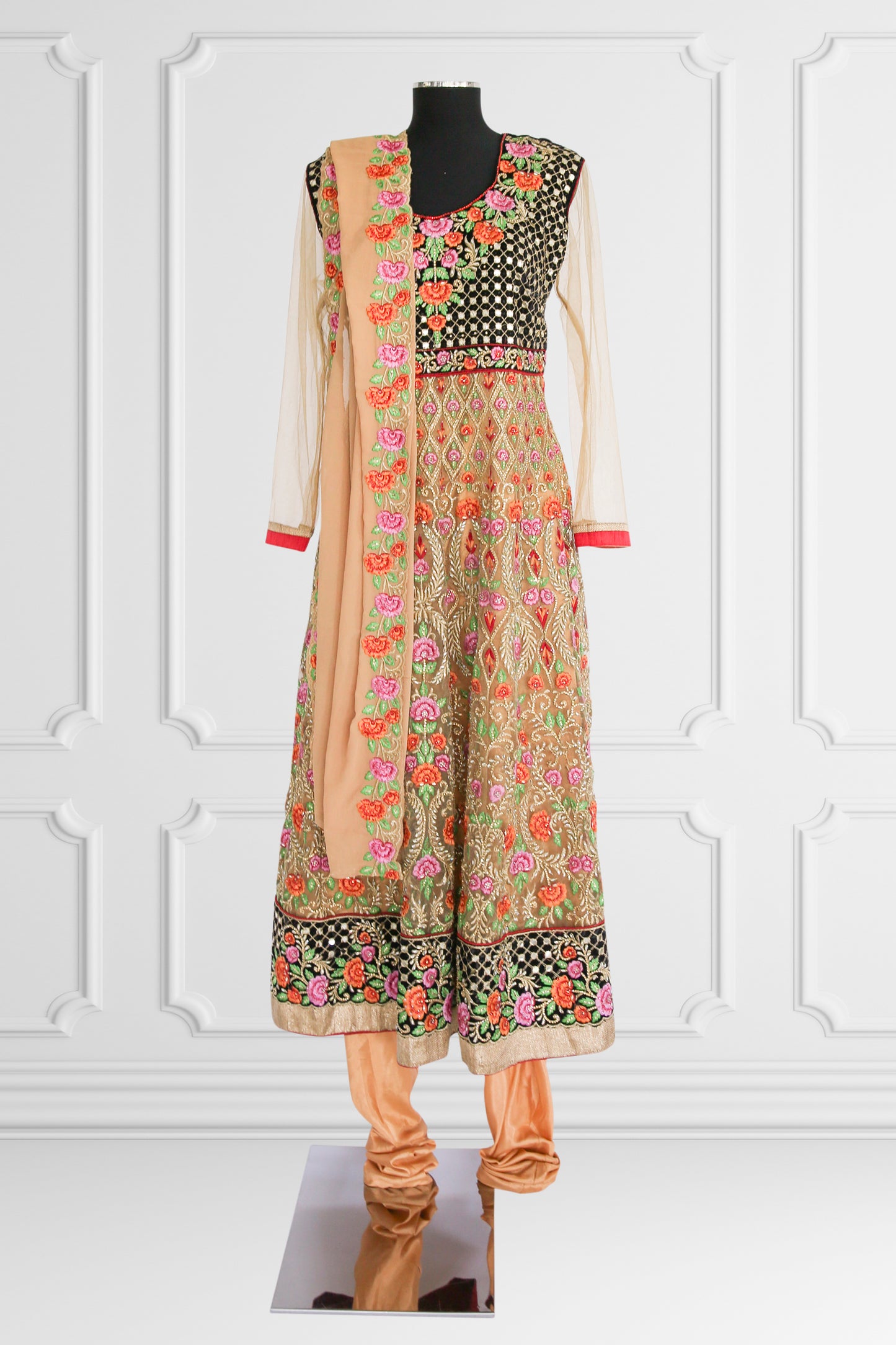 Heavy Embroidered Floral Anarkali Set