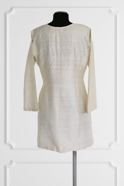 Ivory Kurta with Statement Embellishment