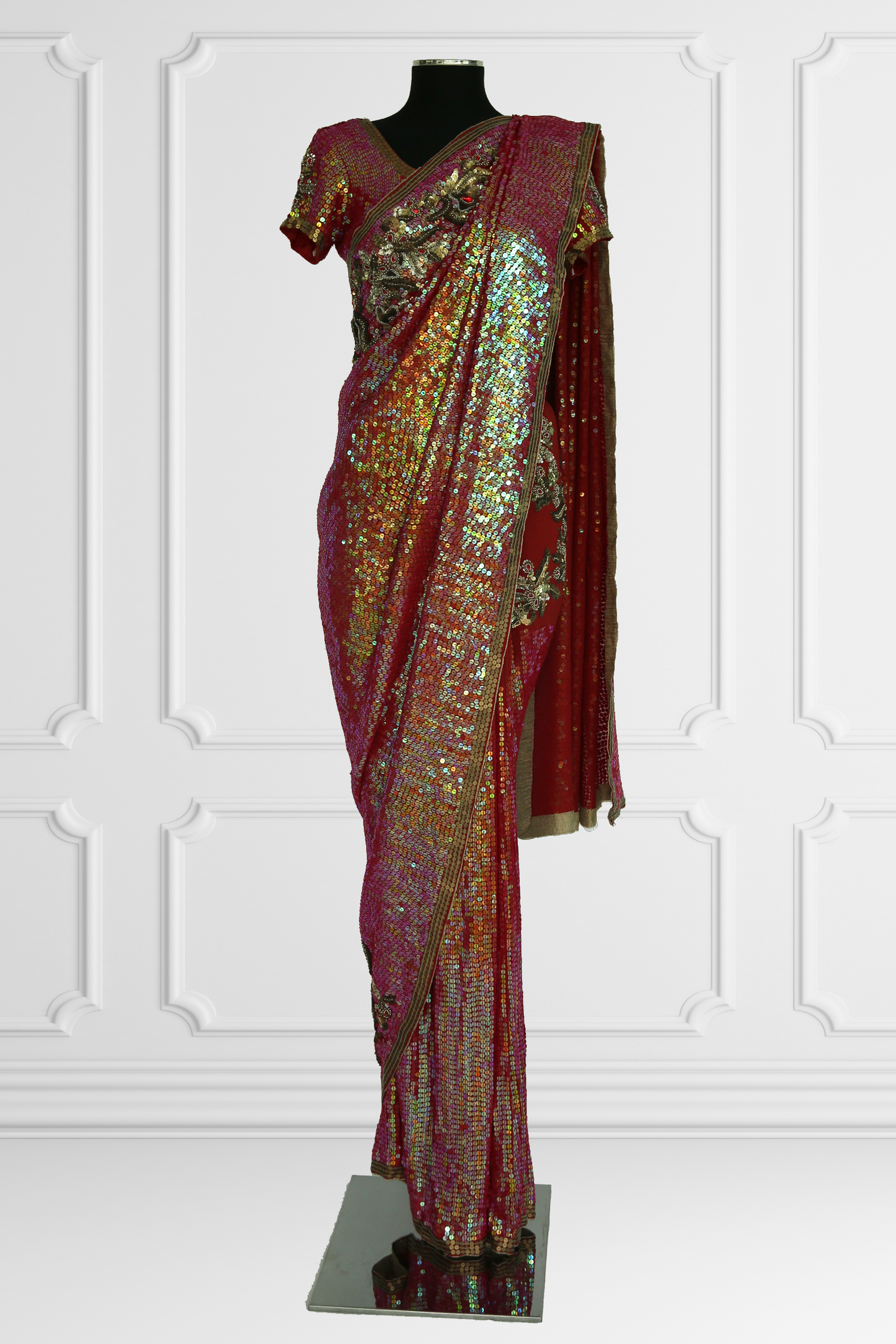 Jo Rivaaz By Puja Bugga Two Blouse Sequin Saree Set