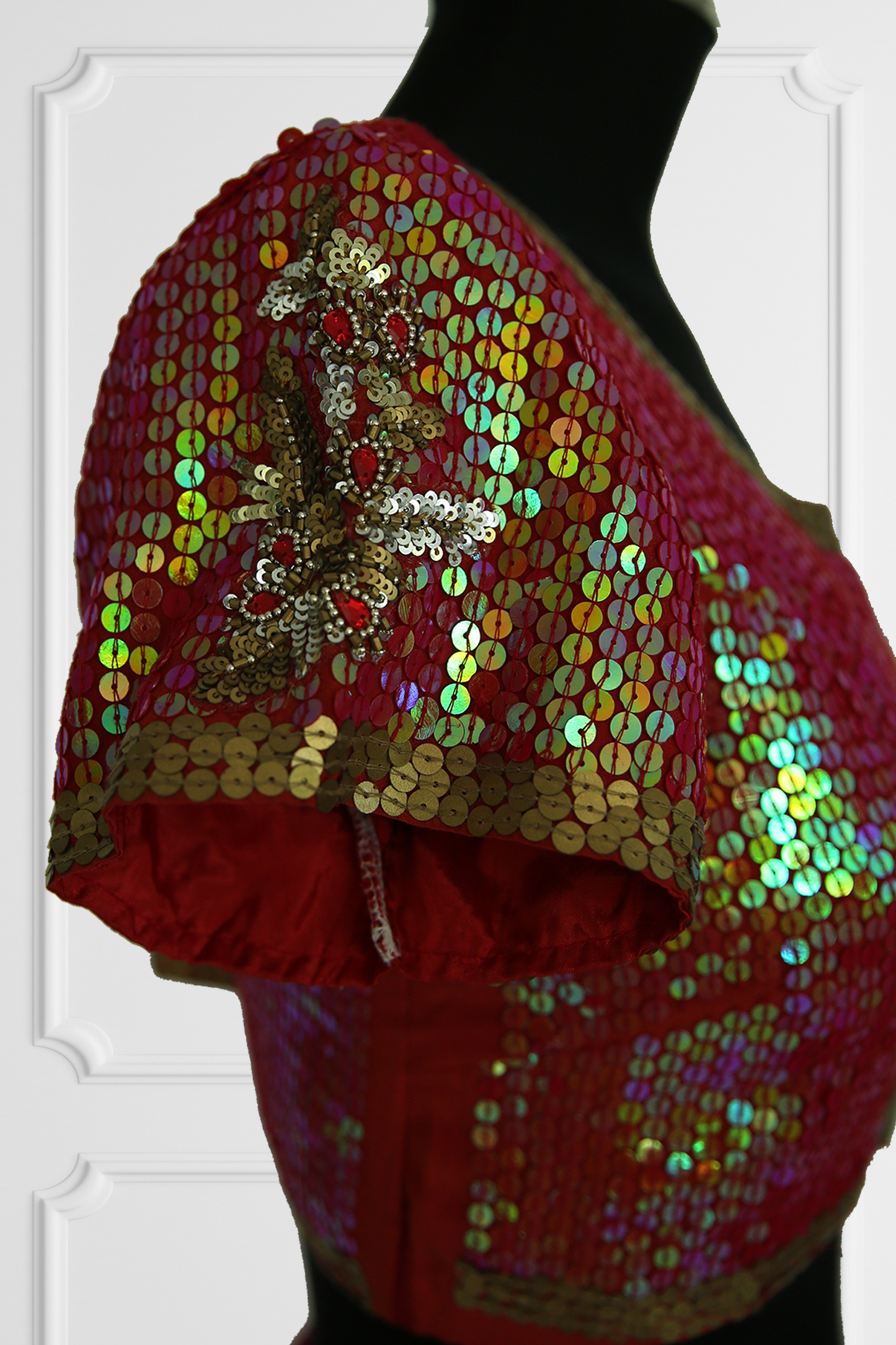 Jo Rivaaz By Puja Bugga Two Blouse Sequin Saree Set