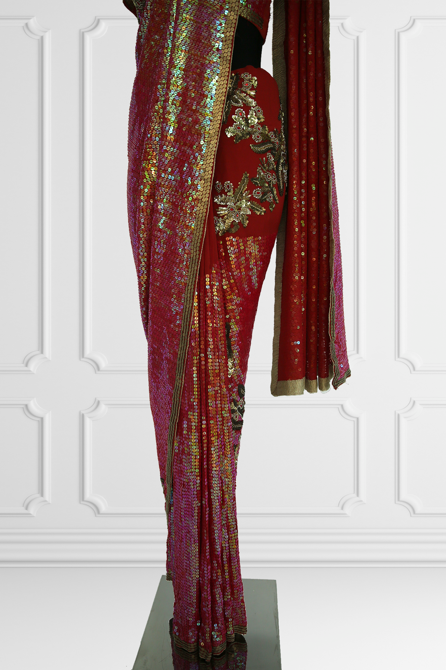 Jo Rivaaz By Puja Bugga Two Blouse Sequin Saree Set