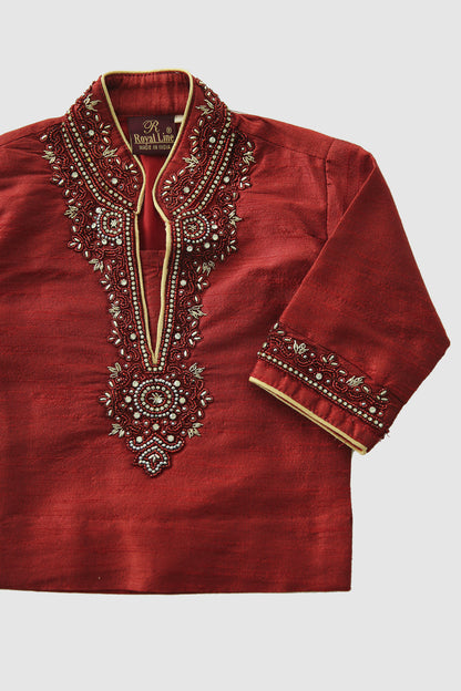 Kids Embroidered Kurta Set