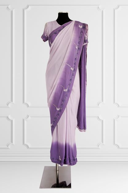 Lavender Saree Set