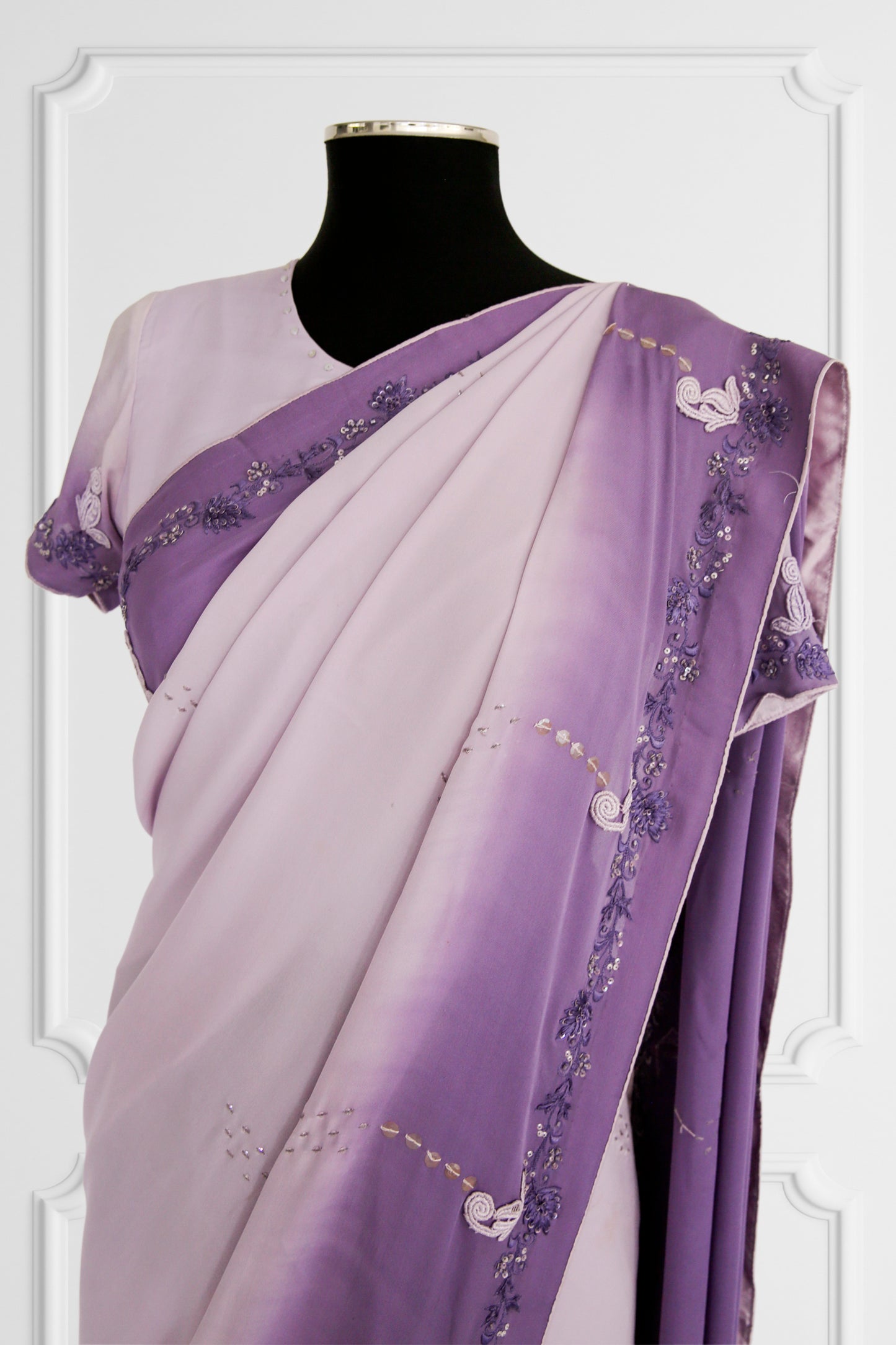 Lavender Saree Set