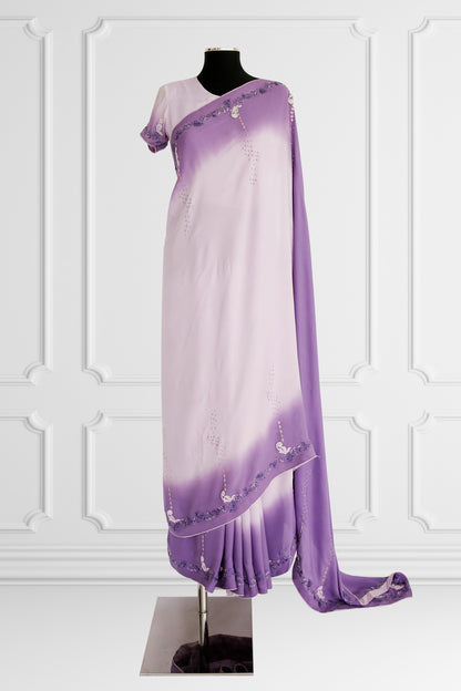 Lavender Saree Set