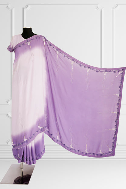 Lavender Saree Set