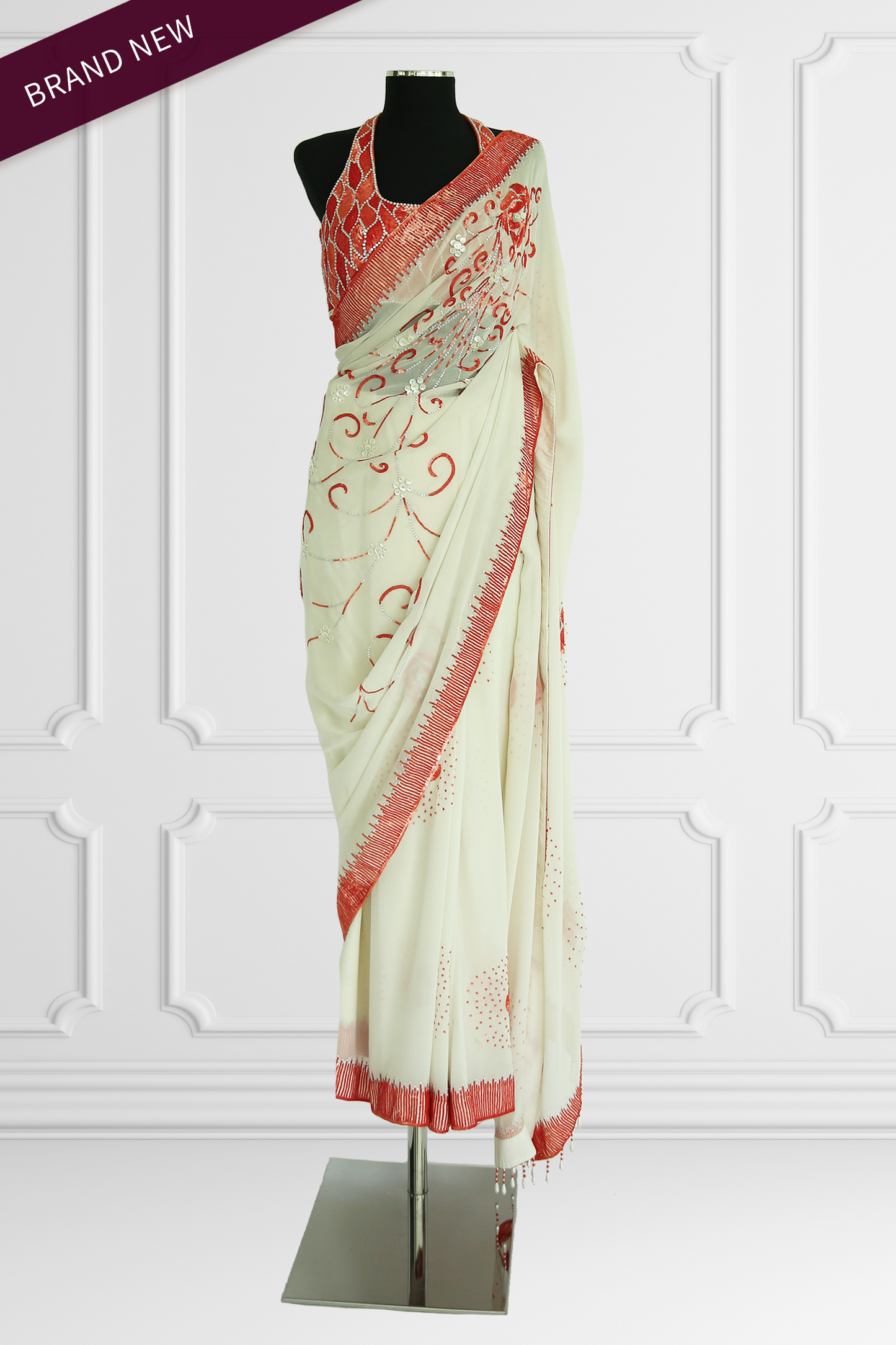 Manav Gangawani Couture White Saree Set