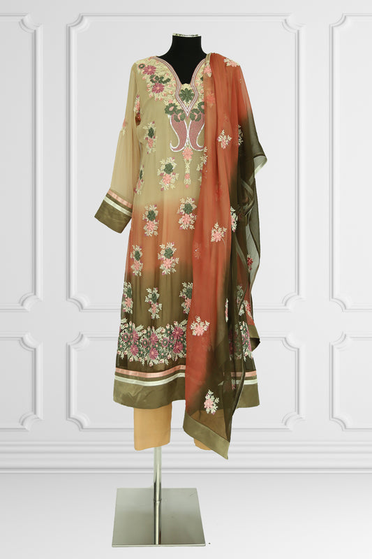 Nudes Floral Embroidered Kurta Set