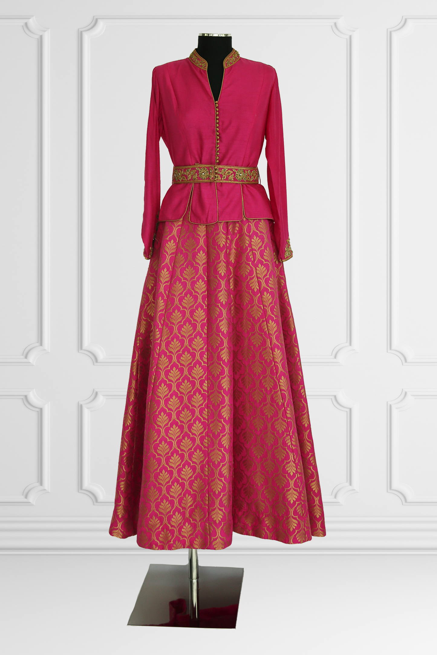 Bicolor Blue and Pink Kurta Set