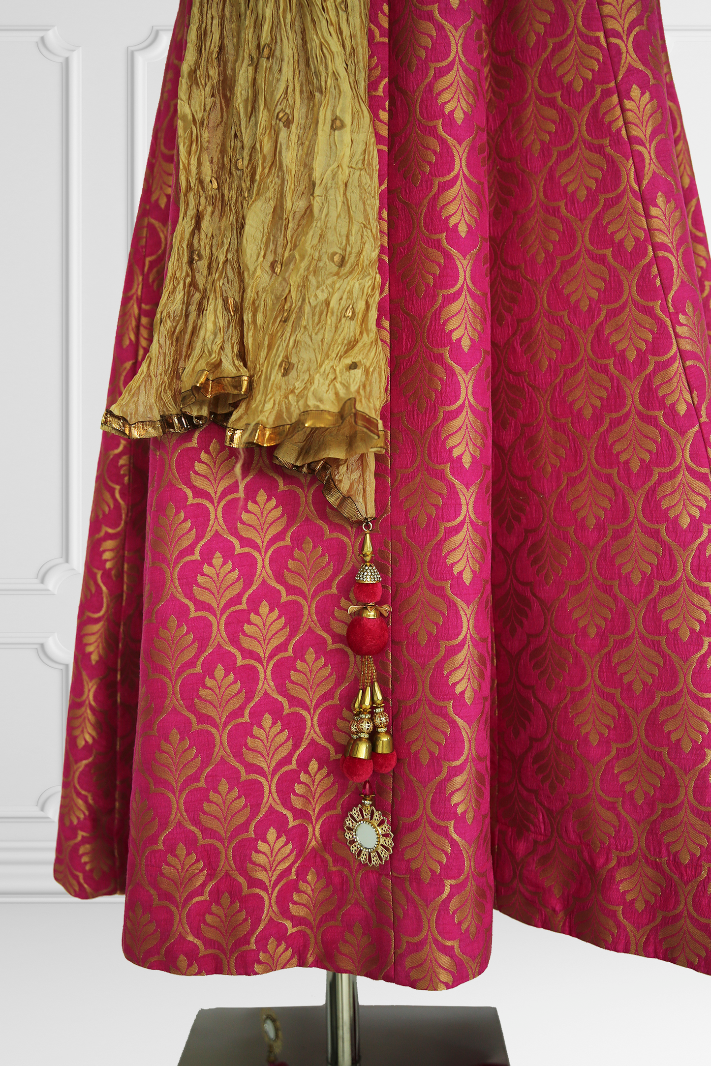 Pink Banarasi Brocade Lehenga