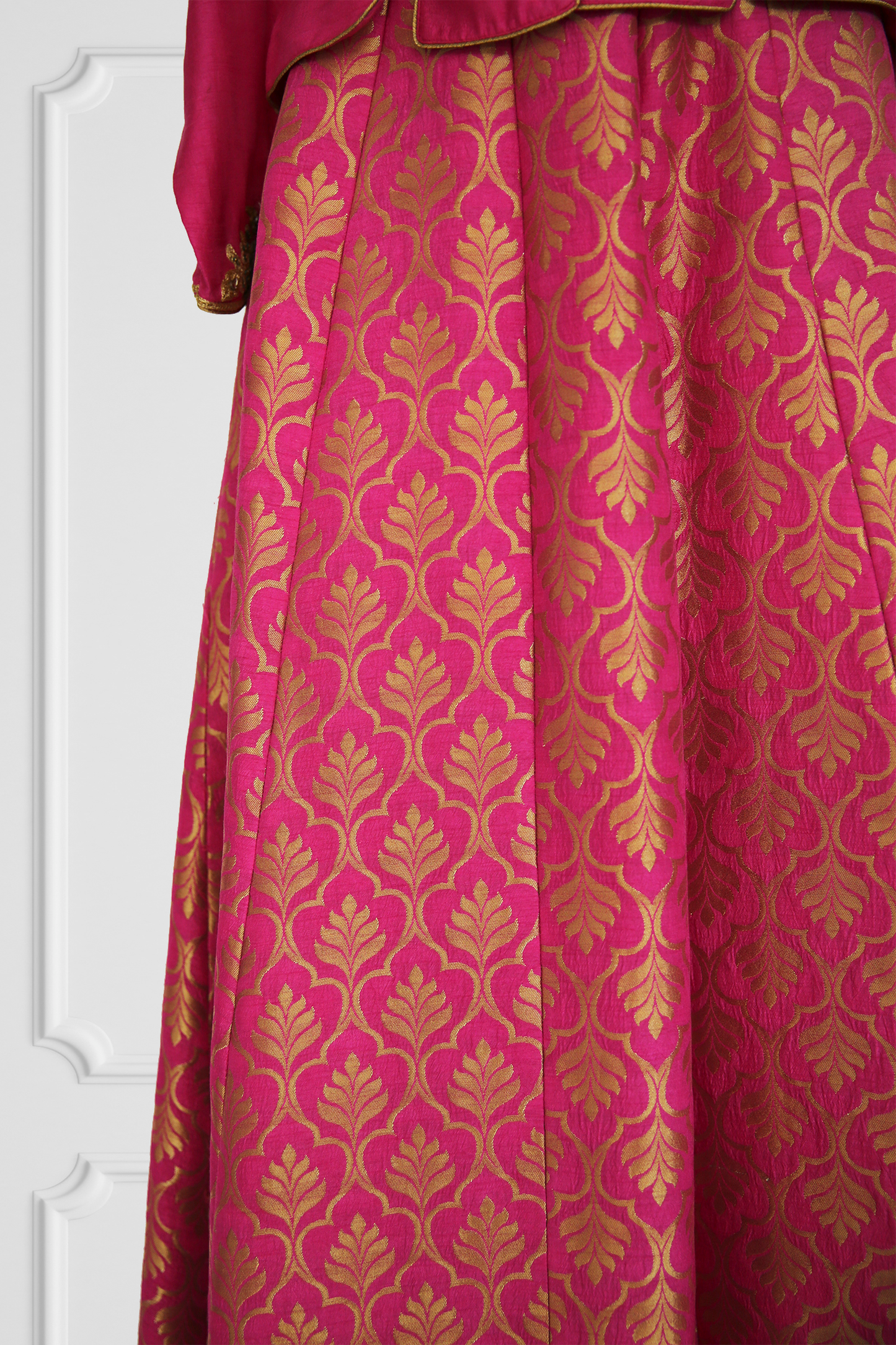 Pink Banarasi Brocade Lehenga