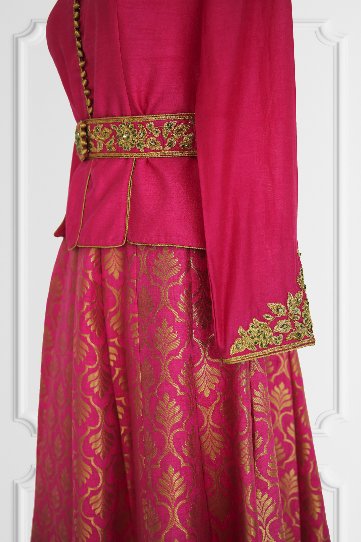 Pink Banarasi Brocade Lehenga