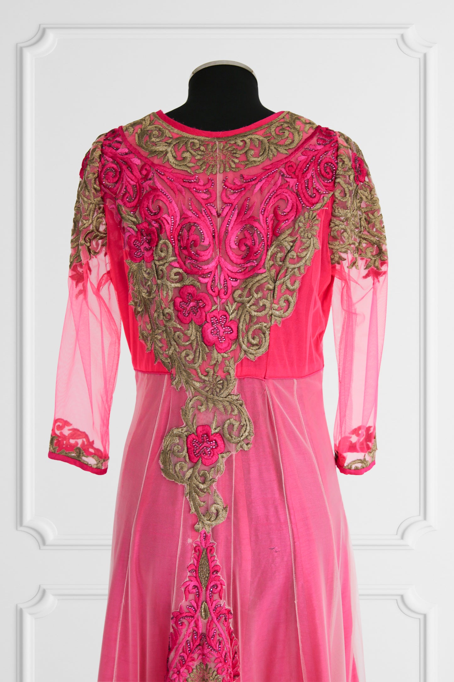 Pink Floral Anarkali