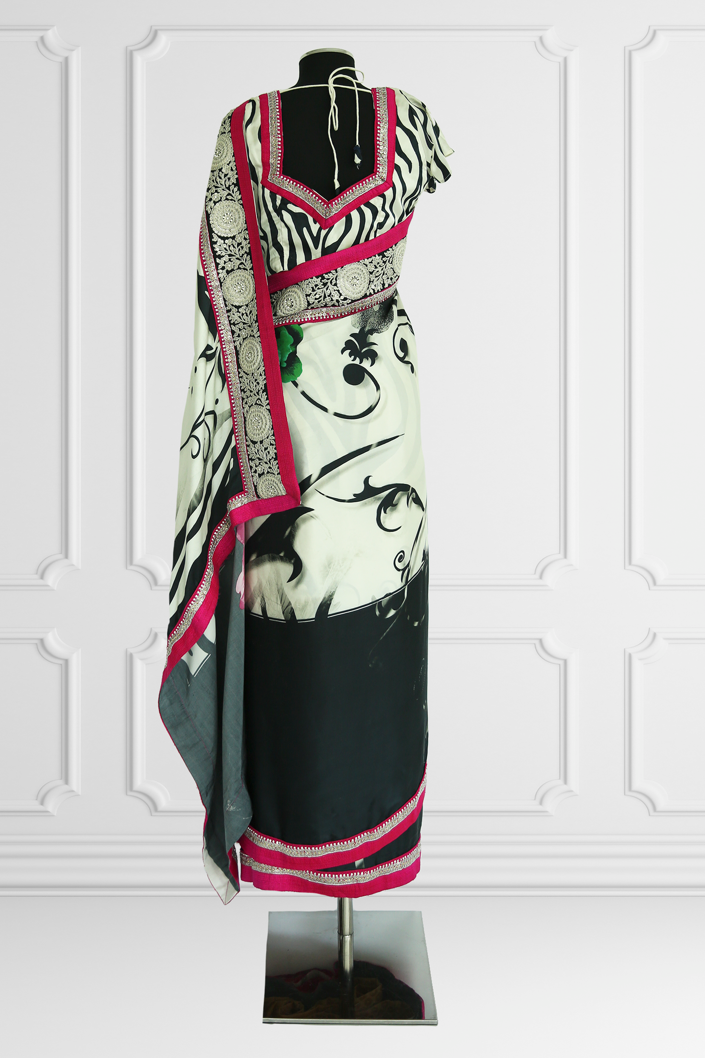 Printed Chiffon Saree Set