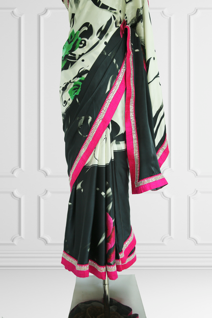 Printed Chiffon Saree Set