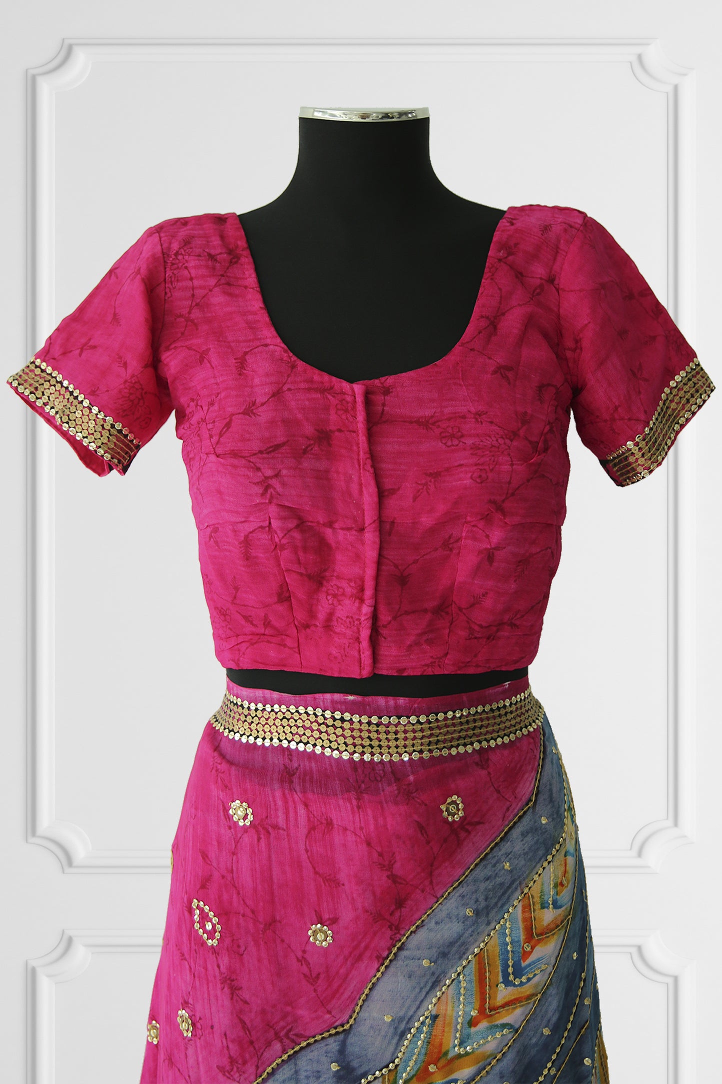 Printed Colorful Saree Set