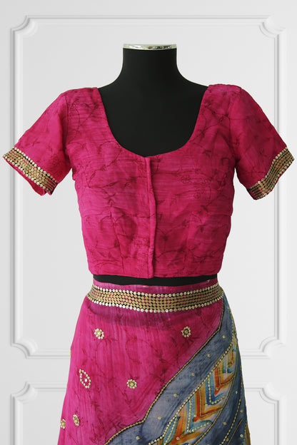 Printed Colorful Saree Set
