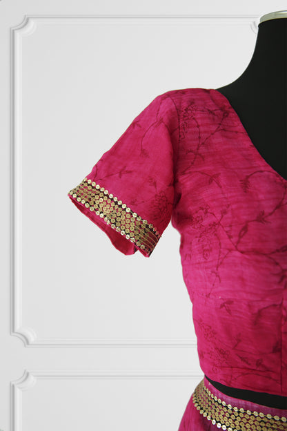 Printed Colorful Saree Set
