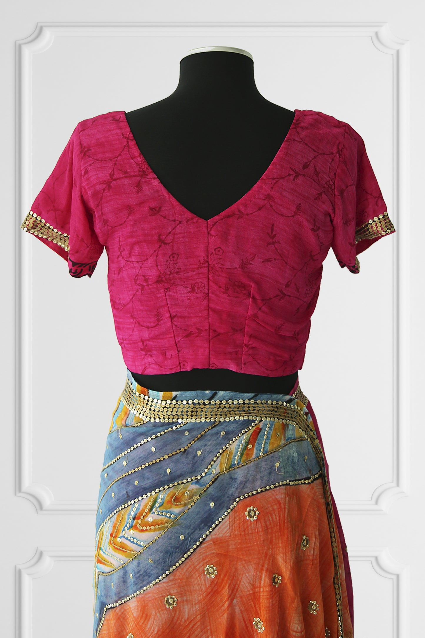 Printed Colorful Saree Set