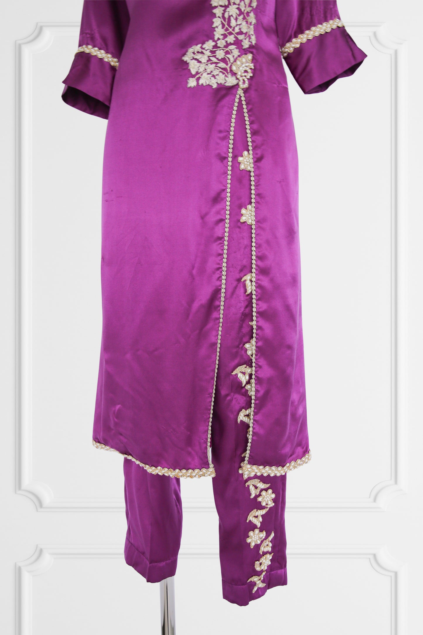 Silk Purple Kurta Set