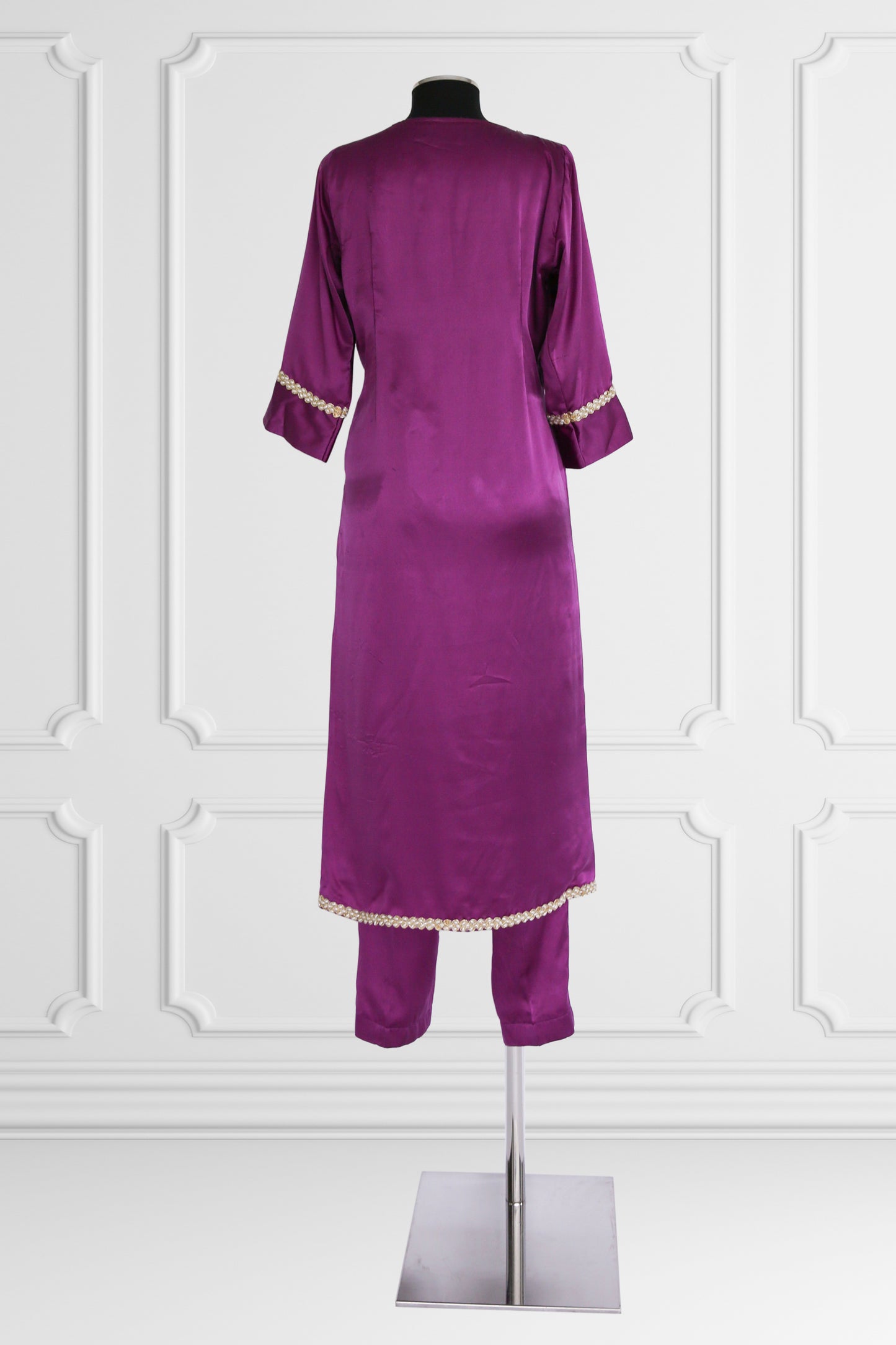 Silk Purple Kurta Set